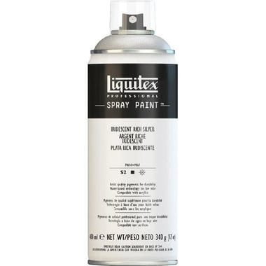Liquitex All Purpose Interior-Exterior Spray Paint, Iridescent Rich Silver, 400.00 ml ( 14.08 oz ),