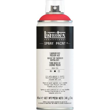 Liquitex All Purpose Interior-Exterior Spray Paint, Cadmium Red Medium Hue, 400.00 ml ( 14.08 oz ),
