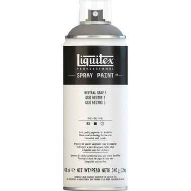 Liquitex All Purpose Interior-Exterior Spray Paint, Neutral Grey 5, 400.00 ml ( 14.08 oz ),