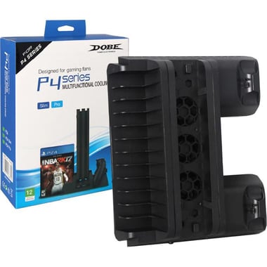 DOBE Cooling Fan, for PlayStation 4 Slim/PlayStation 4 Pro, Black