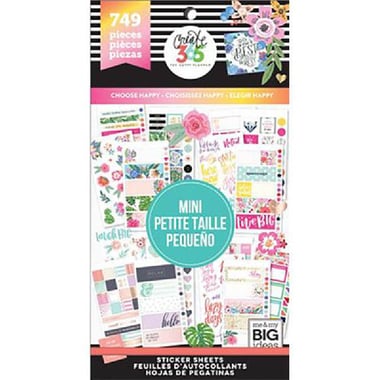 me & my BIG ideas Create 365 Stickers, Choose Happy Themed, 30 Sheets (749 Pieces)