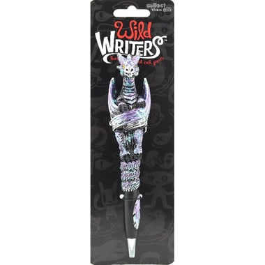 Wild Writers Polystone Dragon Dry Ink Pen, Black Ink Color, Medium, Ballpoint,