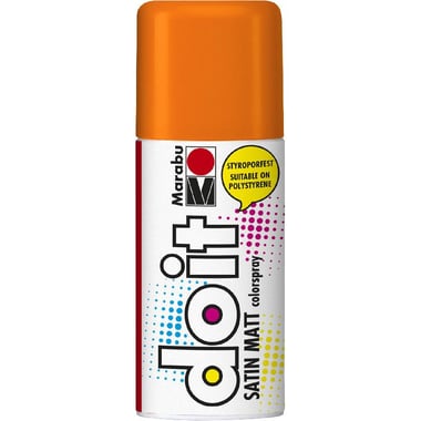 Marabu Do-it Silk-Matt, Weatherproof Spray Paint, Orange, 150.00 ml ( 5.28 oz ),