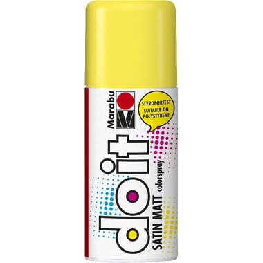 Marabu Do-it Silk-Matt, Weatherproof Spray Paint, Sunshine Yellow, 150.00 ml ( 5.28 oz ),