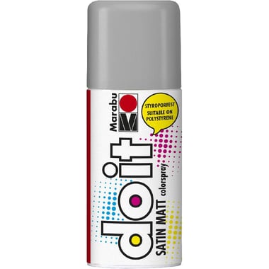 Marabu Do-it Silk-Matt, Weatherproof Spray Paint, Stone Grey, 150.00 ml ( 5.28 oz ),