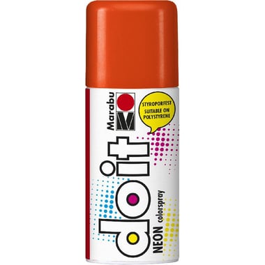 Marabu Do-it Flourescent, Weatherproof Spray Paint, Neon Orange, 150.00 ml ( 5.28 oz ),