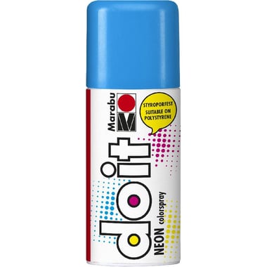 Marabu Do-it Flourescent, Weatherproof Spray Paint, Neon Blue, 150.00 ml ( 5.28 oz )