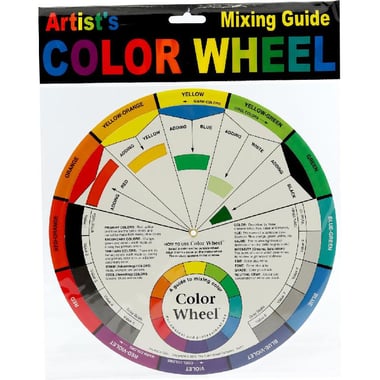 The Color Wheel Co. Color Wheel Mixing Guide Painting Accessory, Guide for Color Mixing,