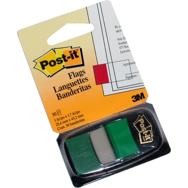 3M Post-it Tape Flags, Green