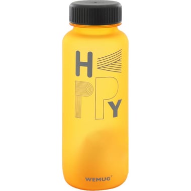 WEMUG Water Bottle, "Happy", Cold, 650.00 ml ( 1.14 pt ), Orange
