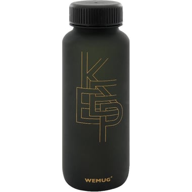 WEMUG Water Bottle, "Keep", Cold, 650.00 ml ( 1.14 pt ), Black