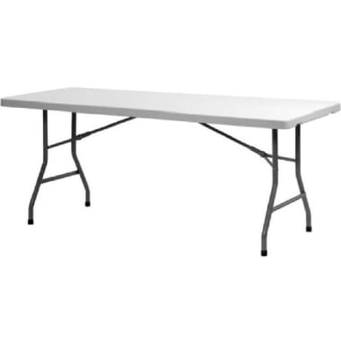MAXCHIEF Folding Table, Metal/Plastic, Grey