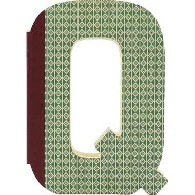 IF Alphabooks Specialty Notebook, Patterned Books Letter "Q"