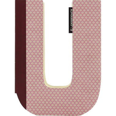 IF Alphabooks Specialty Notebook, Patterned Books Letter "U"