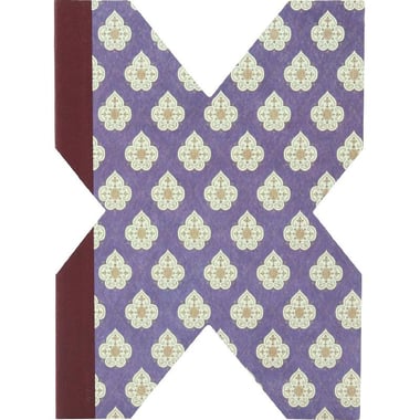 IF Alphabooks Specialty Notebook, Patterned Books Letter "X"