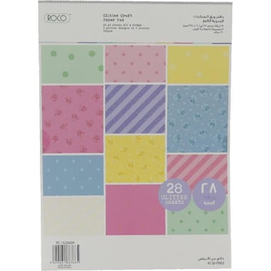Roco Paper Pad, Glitter A, Assorted Color