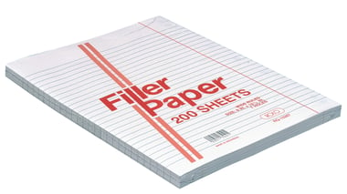 Roco Filler Looseleaf Refill Paper, 8" X 10.5", 400 Pages (200 Sheets)