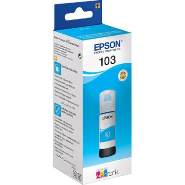 Epson 103 EcoTank Ink Bottle, Cyan, 65.00 ml ( 2.29 oz )
