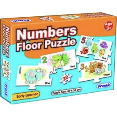 Frank Early Learner Numbers Floor Puzzle Mat, 20 Pieces, English, 3 Years and Above