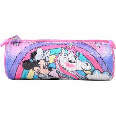 Disney Minnie Soft Pencil Case, "100% Real" I Have My Own Dreams, Purple/Pink