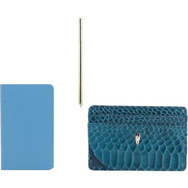 Inscribe 3-in-1 Gold Casual Slim Wallet, Leather, Teal