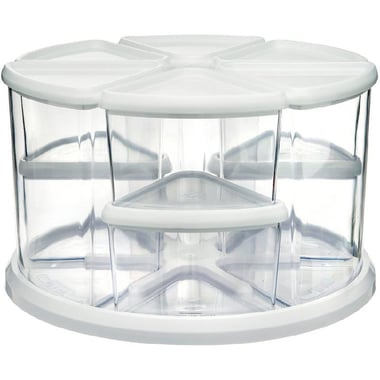 Deflecto Desk Organizer, Rotating Carousel, 9 Compartments, Clear