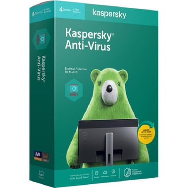 Kaspersky Antivirus 2020, English, 4 Users, CD/DVD