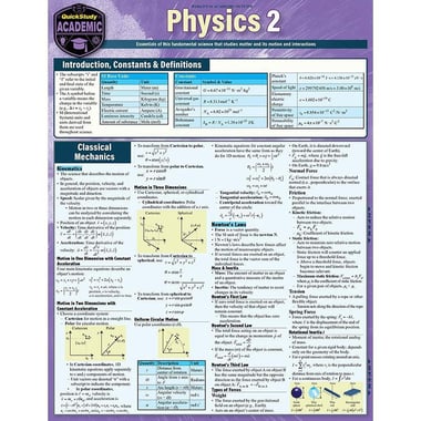 Physics, 2nd Edition (Quickstudy Reference Guide)