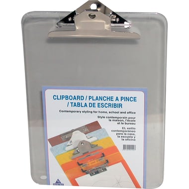Standard Clipboard, A4/Letter, Plastic, Clear