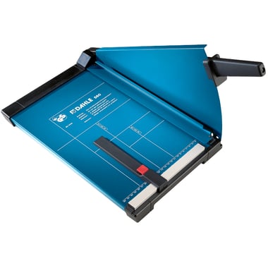 Dahle Guillotine Paper Trimmer, 35.00 cm ( 13.78 in ) up to 10 Sheets, Plastic/Steel, Black/Blue