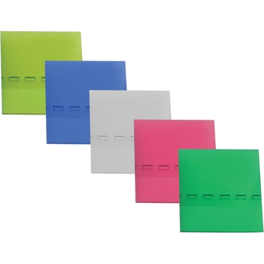 File Tabs & Inserts, Adhesive Plastic Tab Type, 1.5", Assorted Color