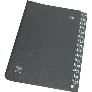 Elba Signature Book, Expandable, 1 - 31 Tab Type, 31 Dividers, A4, Black