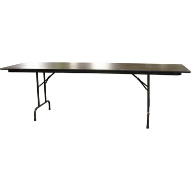 Correll Folding Table, Metal/Walnut, Brown