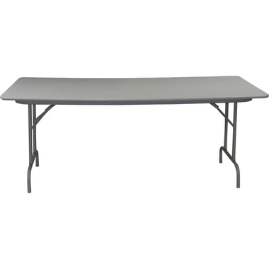 Correll Folding Table, Metal/Wood, Grey