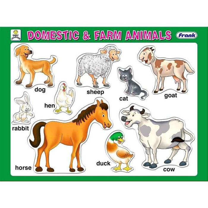 Frank Early Learner Domestic & Farm Animals Puzzle & Activity Set 9 Pieces  - Jarir Bookstore KSA