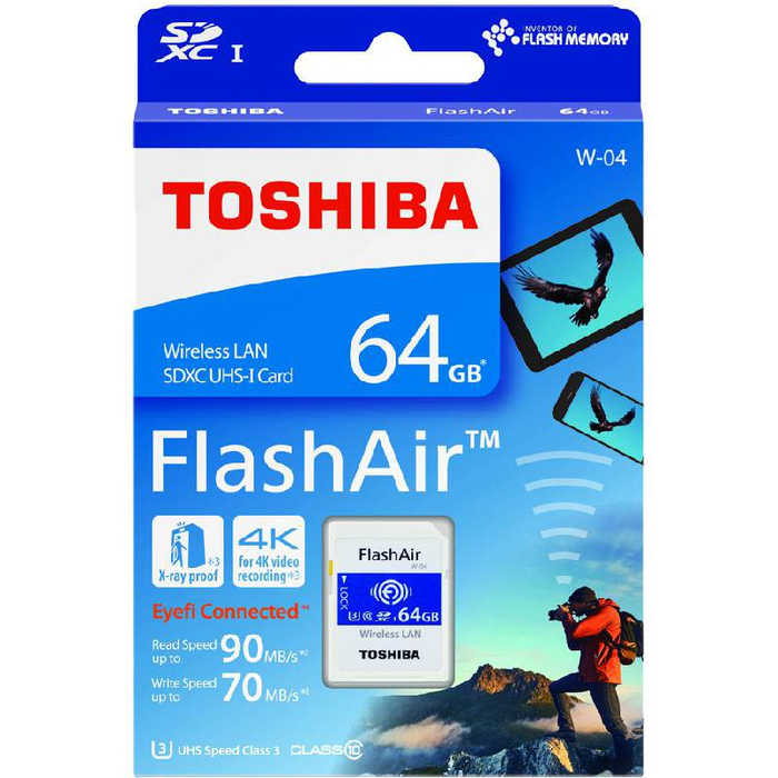 Toshiba FlashAir W-04 32 GB SDHC Class 10 Memory Card 