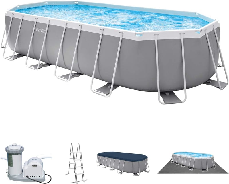 Intex Framed Pool 610 Cm×305 Cm×122 Cm,1 Person,Multicolor