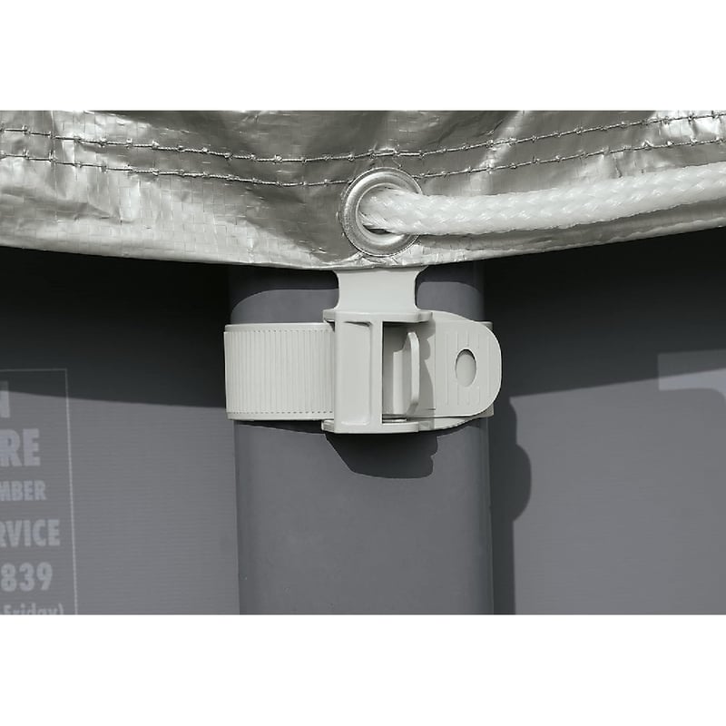 Intex Above-Ground Pool Cover 549 Cm×549 Cm×20 Cm,Drawstring,Grey