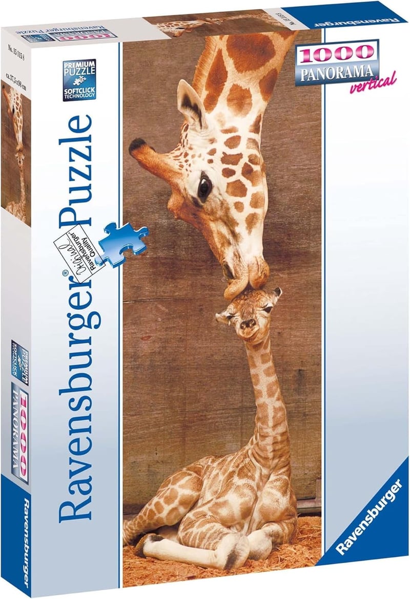 رافنسبورغر RVN151158,The First Kiss / Giraffes,ألغاز تركيب جيغسو,1000,انجليزي,سنة فما فوق 12