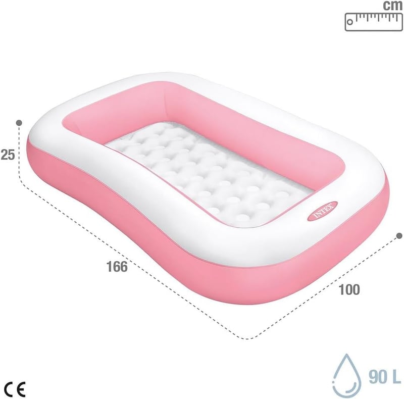 Intex Inflatable Pool 166.00 Cm×25.00 Cm×100.00 Cm,2 Person,Pink