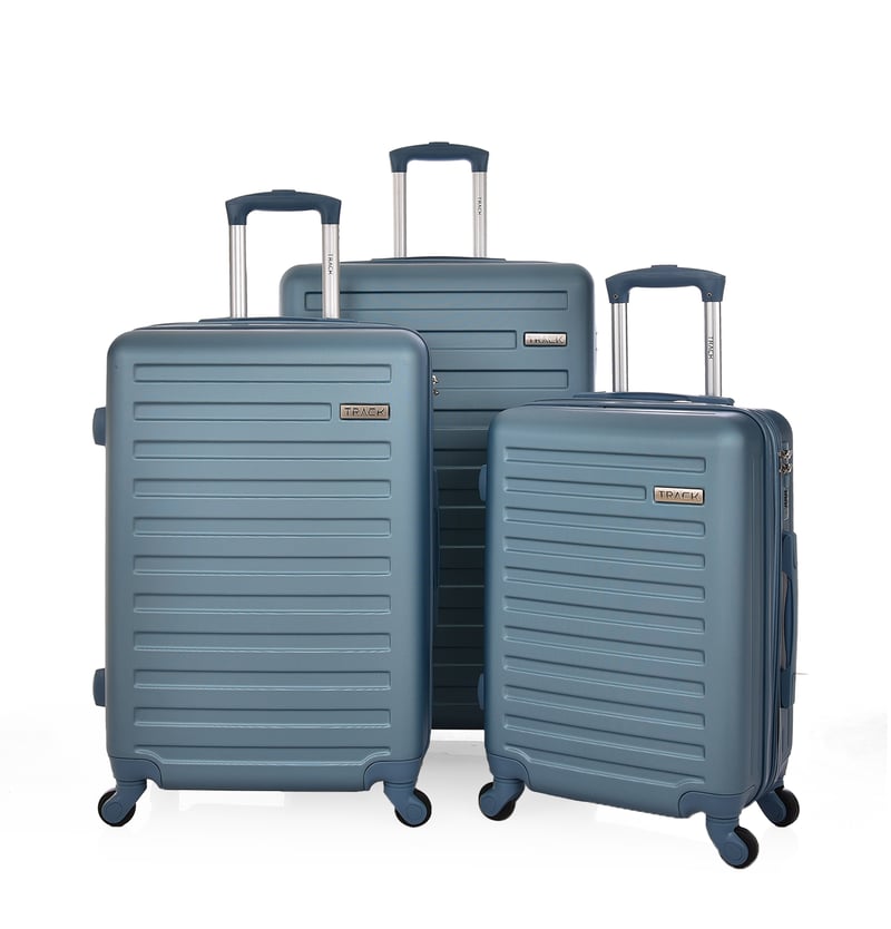 Track Luggage Set (20"/24"/28"),3 Pieces,Silver