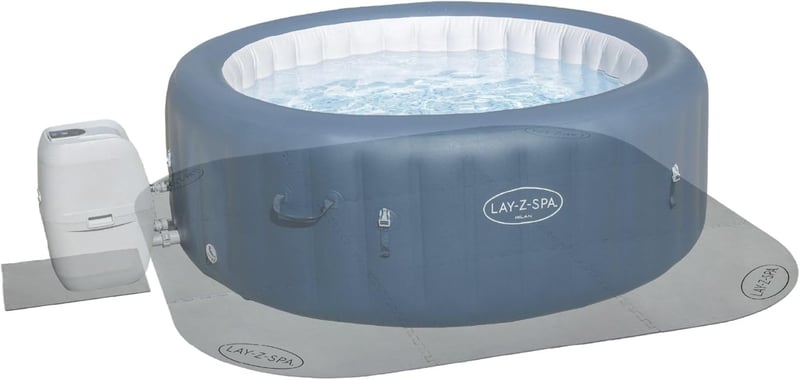 Bestway In-Ground Pool Cover 216 Cm×216 Cm×15 Cm,Drawstring,Grey
