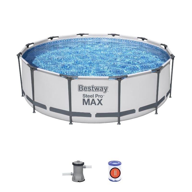 Bestway Framed Pool 366 Cm×366 Cm×100 Cm,5 Person,Multicolor