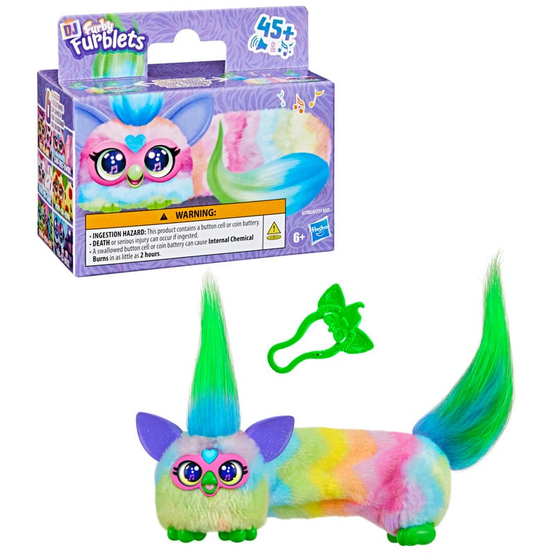Furby Clip-On Plush Toy,6 Years And Above,Multicolor